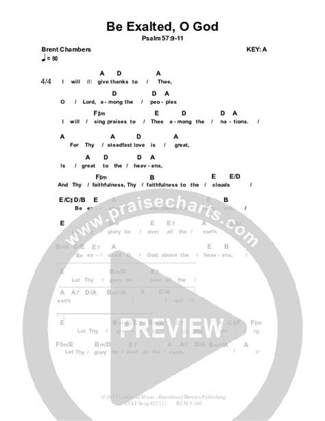 Be Exalted O God Chords PDF (Dennis Prince / Nolene Prince) - PraiseCharts