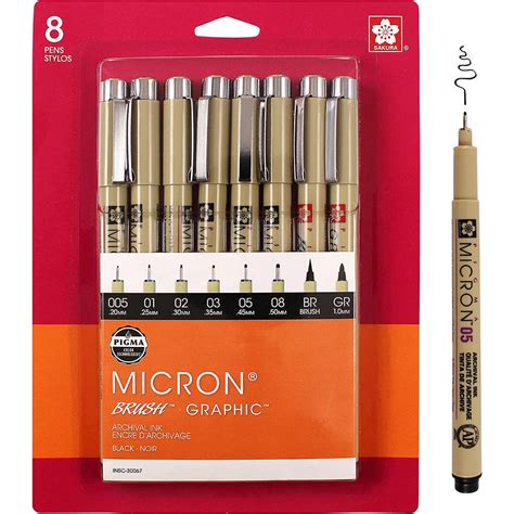 Sakura Caneta Para Desenho Micron Agulha Pincel Flex Vel Shopee