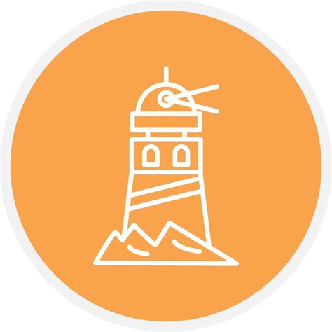 Lighthouse Line Circle Vector Art At Vecteezy