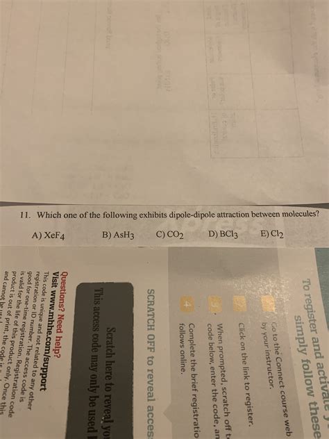 Answered Which One Of The Following Exhibits Dipole Dipole