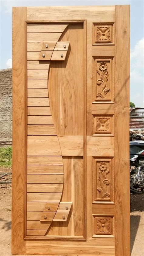 Exterior Teak Wood Designer Door For Home 7 X 3 Feet At Best Price In