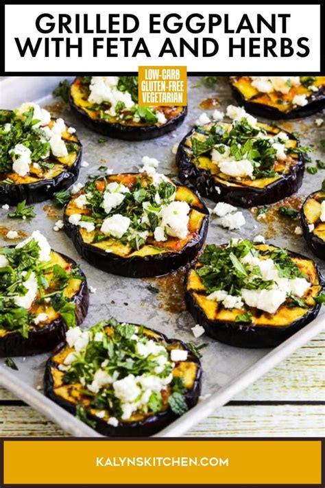 Grilled Eggplant With Feta And Herbs Kalyns Kitchen