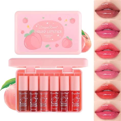 6 Colors Lip Tint Stain Set Korean Velvet Watery