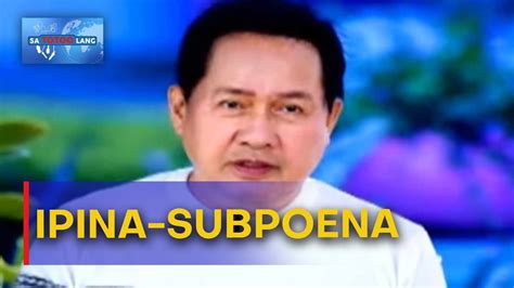 Pastor Apollo Quiboloy Ipina Subpoena Dahil No Show Sa Senate Hearing