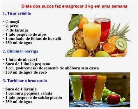 Dieta Dos Sucos Viva A Vida Com Saúde