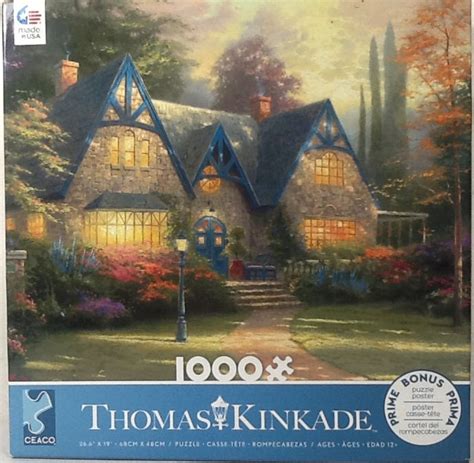 Winsor Manor Thomas Kinkade 1000 Pc Jigsaw Puzzle 26 6 X Etsy