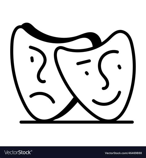 Theater masks Royalty Free Vector Image - VectorStock