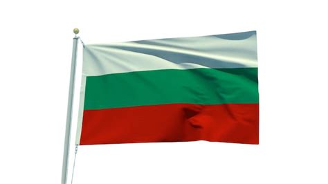 Bandera De Bulgaria Sobre Un Fondo Blanco Foto Premium