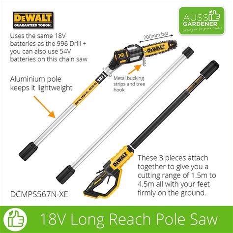 Dewalt Pole Saws Buy An 18v Xr Brushless Pole Saw Bare Unit Online