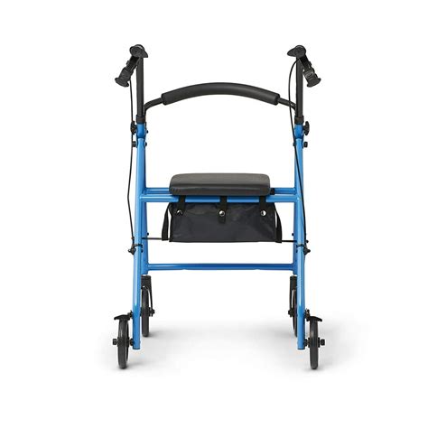 Medline Mobility Lightweight Folding Aluminum Rollator Walker with 6 ...