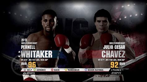 Pernell Whitaker Vs Julio Cesar Chavez Fight Night Champion