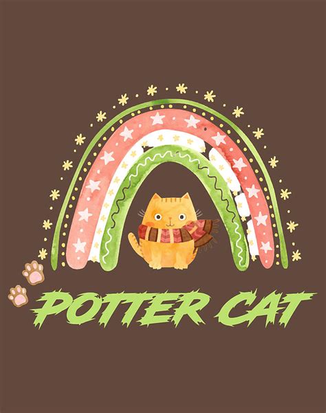 Potter Cats Cute Harry Pawter Kitten T For Cat Lovers Digital Art By