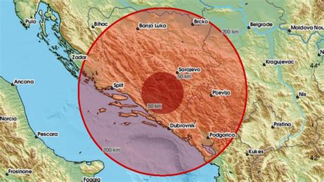 Zemljotres Pogodio Hercegovinu Epicentar Kod Mostara