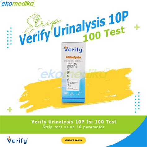 Jual VERIFY Urinalysis Reagent Strips 10 Parameter Tes Urine 10P