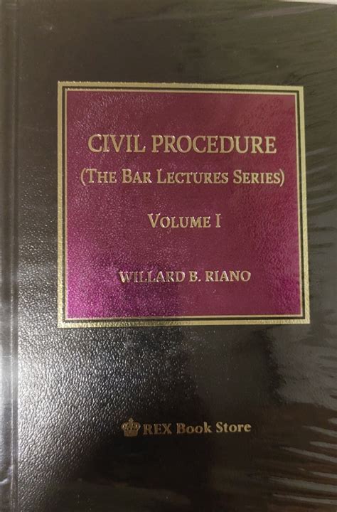 Civil Procedure Vol I 2019 By Riano Hobbies Toys Books