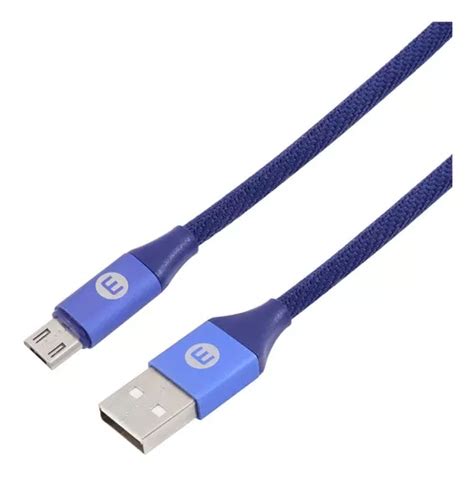 Cable De Datos Micro Usb Nylon Mallado Mobo Color Azul Mercadolibre