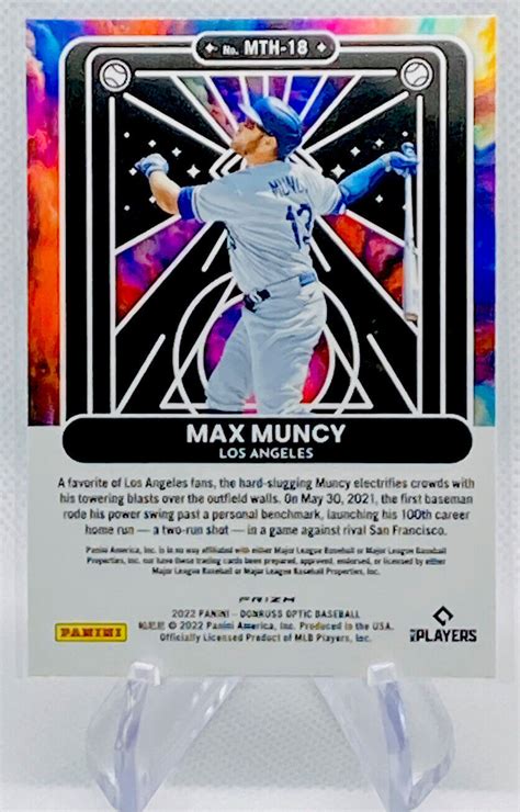 2022 Donruss Optic Max Muncy Mythical Insert Silver Prizm MTH 18