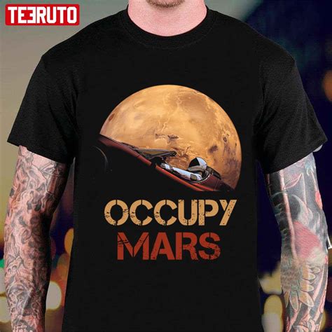 Elon Musk Occupy Mars Unisex T Shirt Teeruto