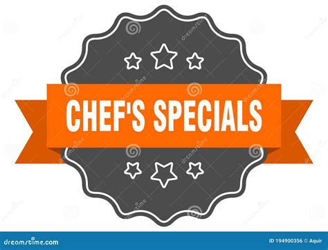 Chef S Specials Label Chef S Specials Isolated Seal Sticker Sign