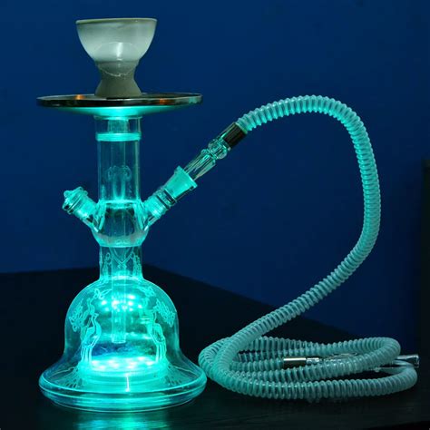 Buy Acrylic Led Light Shisha Pipe Set Narguile Hookah With Chicha Plastic Hose