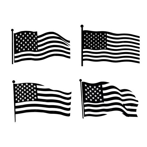 Stars And Stripes Clip Art Black And White