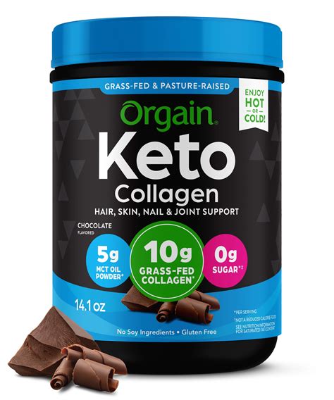 Orgain Keto Collagen Protein Powder With MCT Oil Chocolate 10g