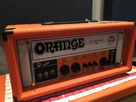 Orange Custom Shop 50 Guitar Amplifier Amp Orange Ppc212 2x12 Speaker