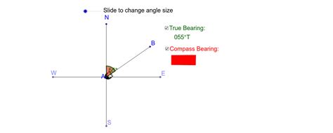 Converting True And Compass Bearings Geogebra