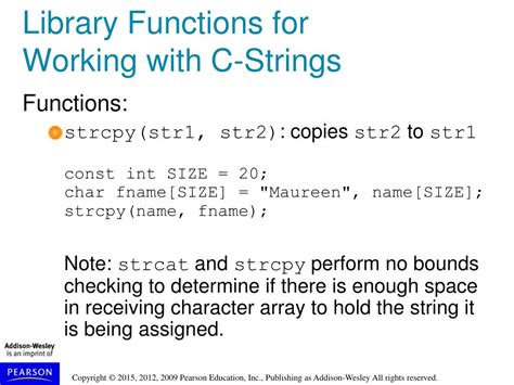 Ppt Chapter Characters C Strings And More About The String