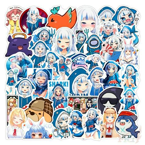 Mua Sticker H Nh D N Anime Hololive Gawr Gura Combo Stickers