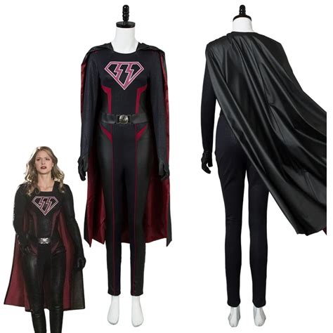 Supergirl Cosplay Costume Overgirl Kara Zor El Danvers Cosplay Costume Outfit Jumpsuit Cape In