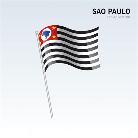 Bandeira Dos Estados De São Paulo Distrito Federal Do Brasil Isolado Em Fundo Cinza Vetor Premium