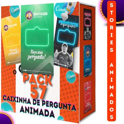 Pack Canva 57 Storys Animados Para Caixa De Perguntas bônus Arquivos