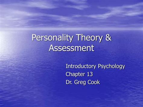 Ppt Personality Theory And Assessment Powerpoint Presentation Free Download Id 2775209