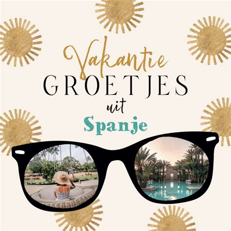 Trendy Vakantiekaart Groetjes Uit Zonnebril Kaartje Go