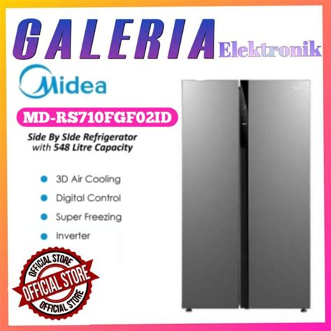 Jual KULKAS SIDE BY SIDE MIDEA MDRS710FGF02ID KAPASITAS 548L Shopee