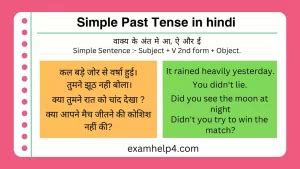 Simple Past Tense In Hindi SoniSahab English Notes