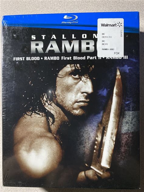 New Sealed Rambo Trilogy Blu Ray Disc Set First Blood Part