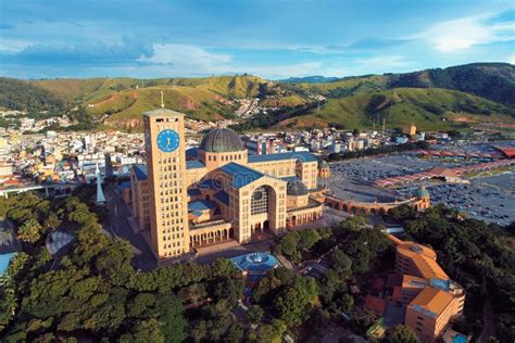 Aerial View Of The Sanctuary Of Nossa Senhora Aparecida Aparecida Sao