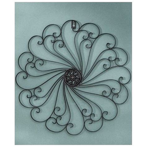 Black Iron Scroll Medallion Metal Wall Art 16 Metal Wall Medallion