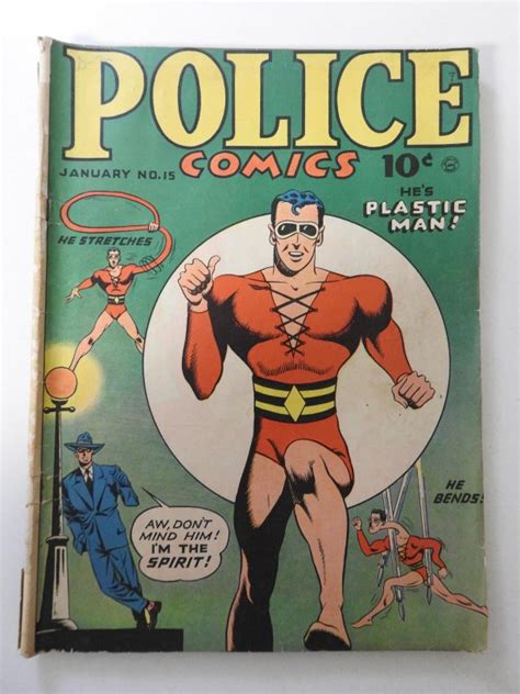 Police Comics 15 1943 GD VG Condition 1 1 2 In Cumulative Spine