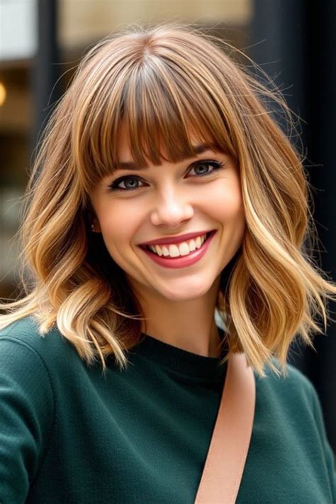 Wavy Lob Haircuts For Effortless Glamour Rich Honey Blonde Long