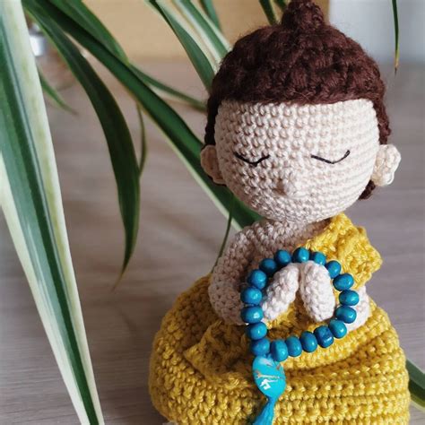 Crochet Buddha Pattern Amigurumi Toy Monk Crochet Doll Pattern Etsy