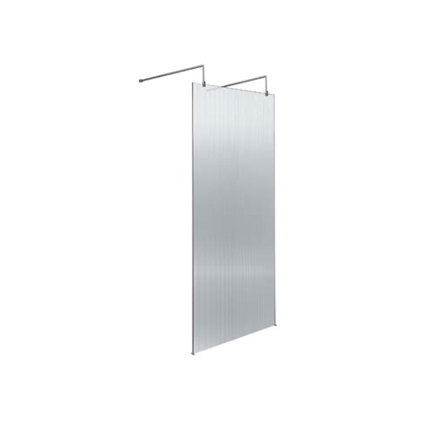 Hudson Reed Fluted Wetroom Screens Freestanding With Arms Stunning