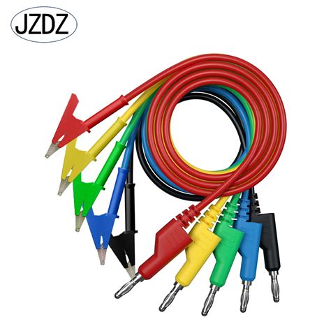 JZDZ 5pcs Multimeter Test Leads 4mm Banana Plug To Alligator Clips