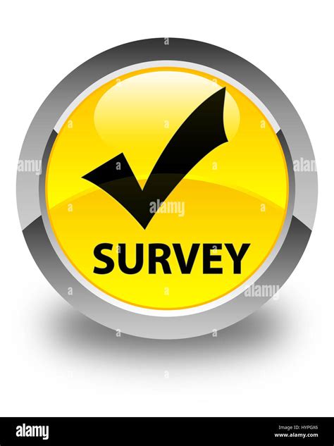 Survey Validate Icon Isolated On Glossy Yellow Round Button Abstract