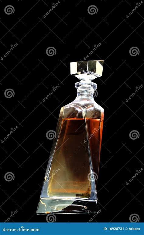 A Crystal Decanter with Whiskey Stock Image - Image of container, glass ...