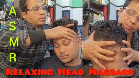 Best Relaxing Head Massage Asmr Indian Barber Shop Head Massage Hair Neck Ear Cracking💆‍♂️