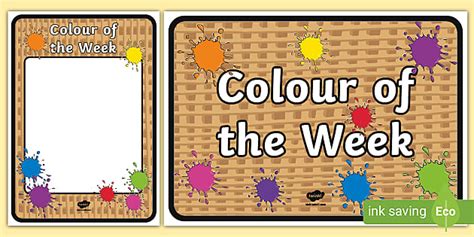 Neutral Themed Colour Of The Week Display Posters Twinkl