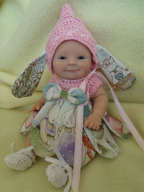 Ooak Prosculpt Polymer Clay Newborn Baby Girl Sculpt Mini Art Doll J